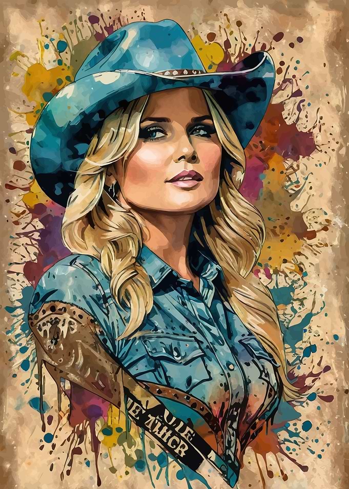 Miranda Lambert Watercolor Portrait