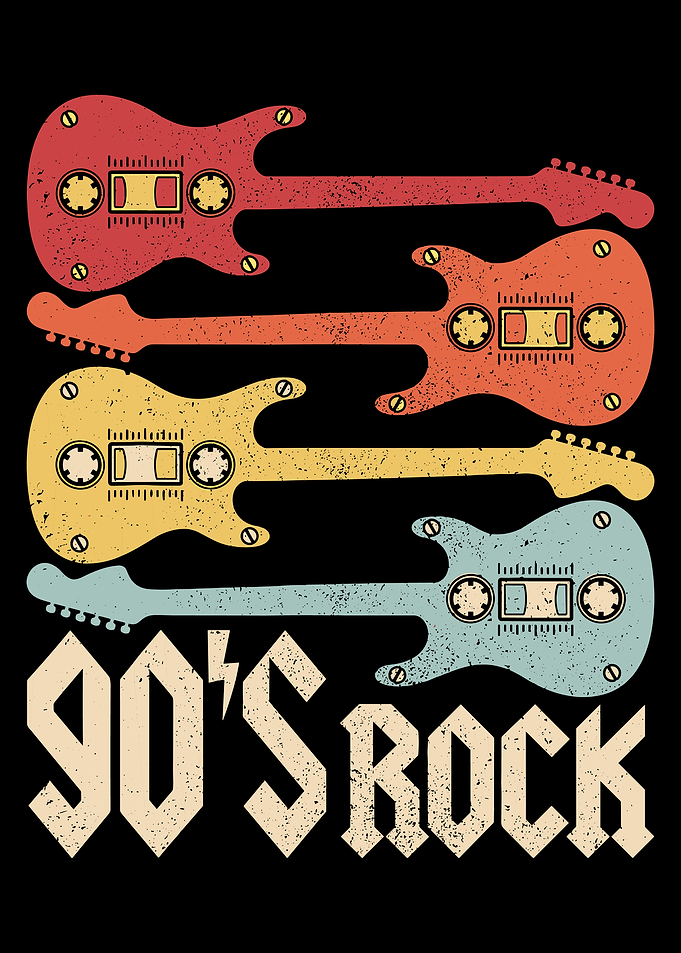 90's Rock Guitars,90s Rock Guitar 1990s Vintage Music Band Guitarist
