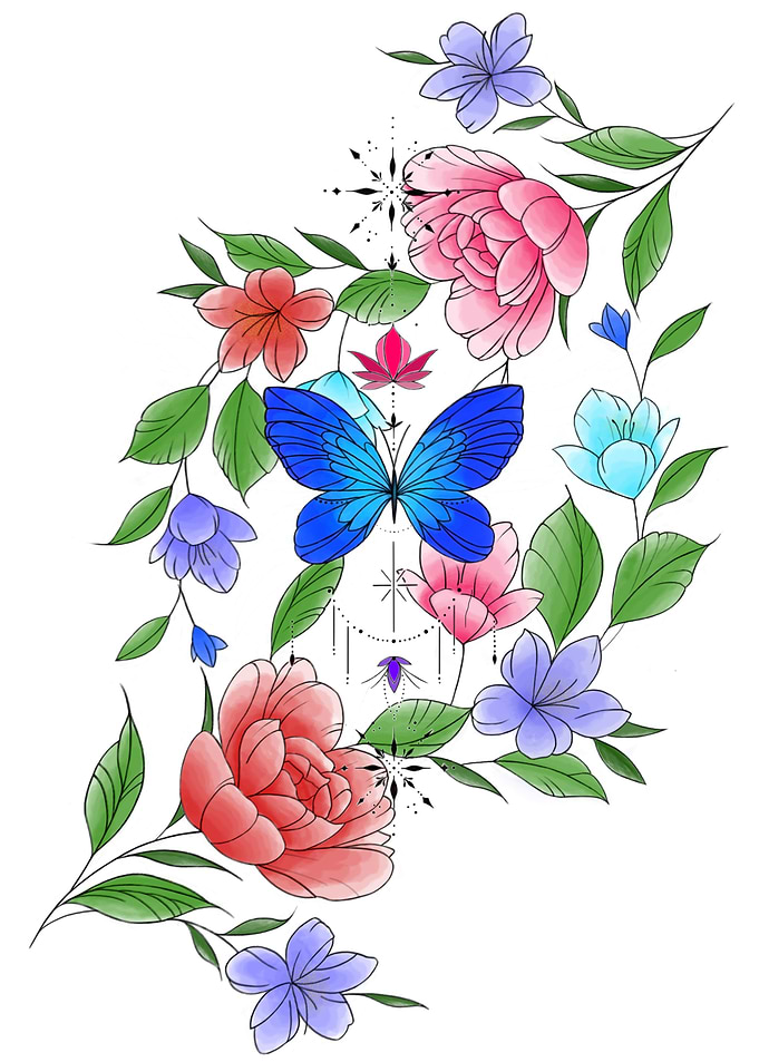 Floral Butterfly Design