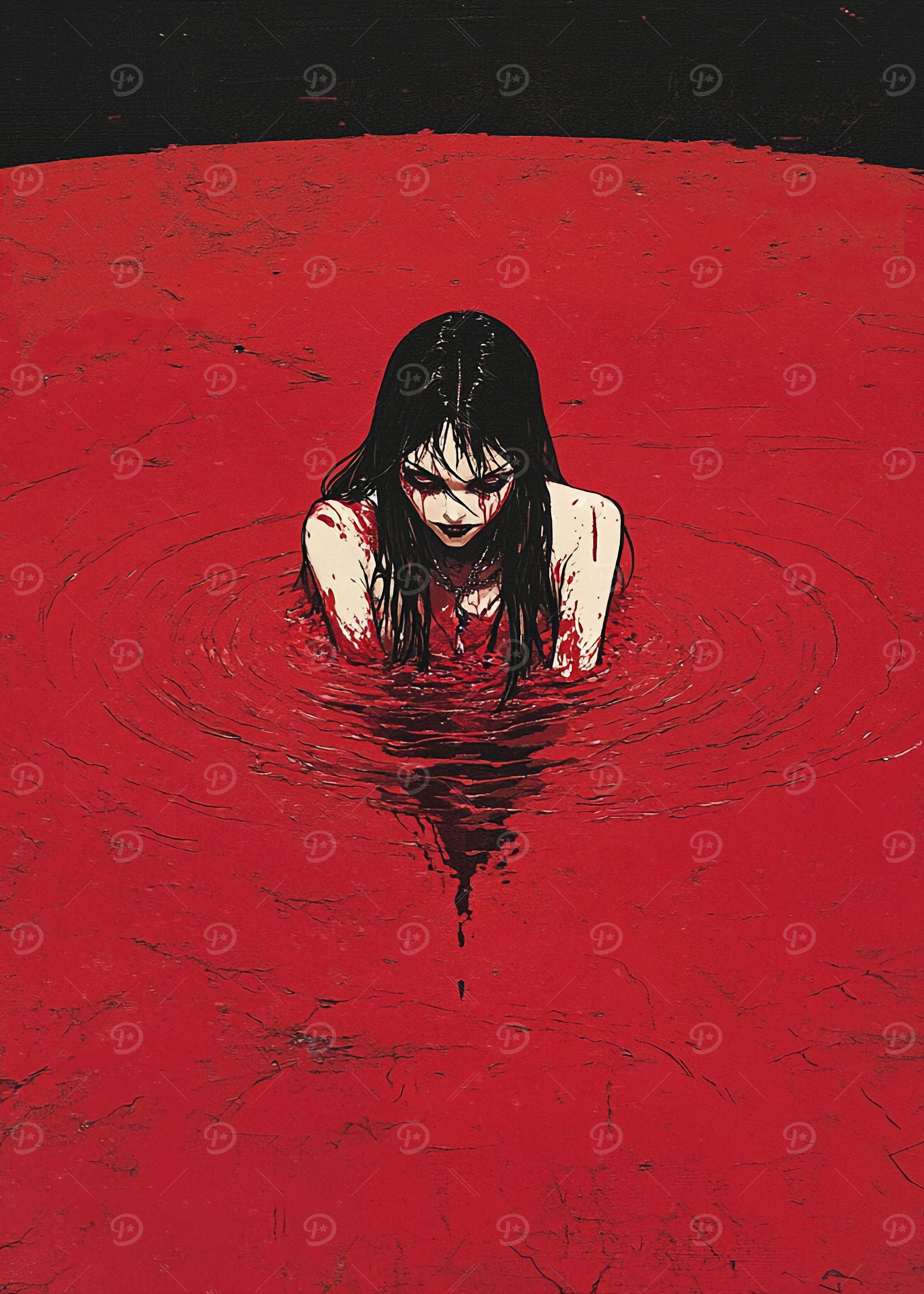 Woman in Pool Blood