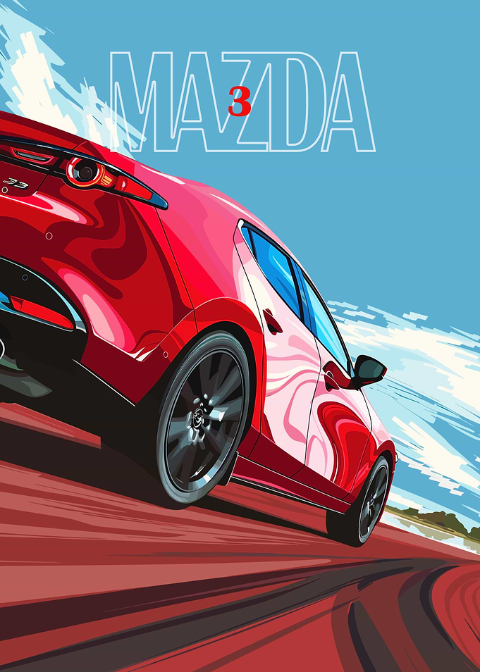 Mazda 3 Red Car