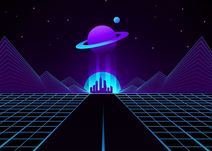 Retro Futuristic Cityscape