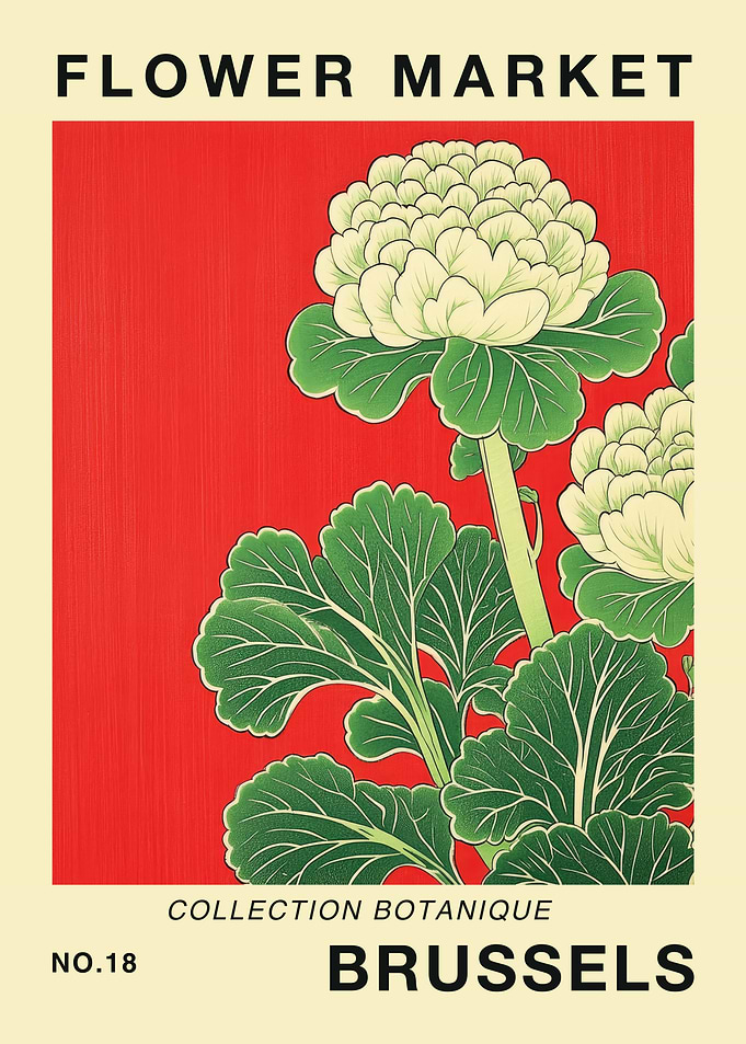 Brussels Flower Market Poster