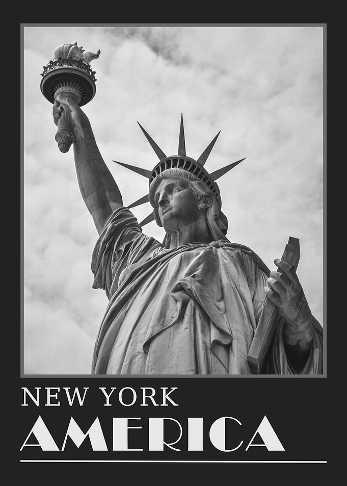Statue of Liberty New York Travel Photo Poster