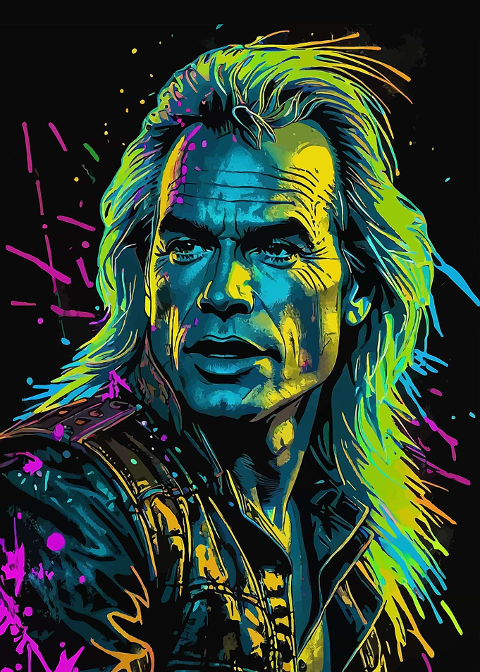 David Lee Roth Neon Portrait