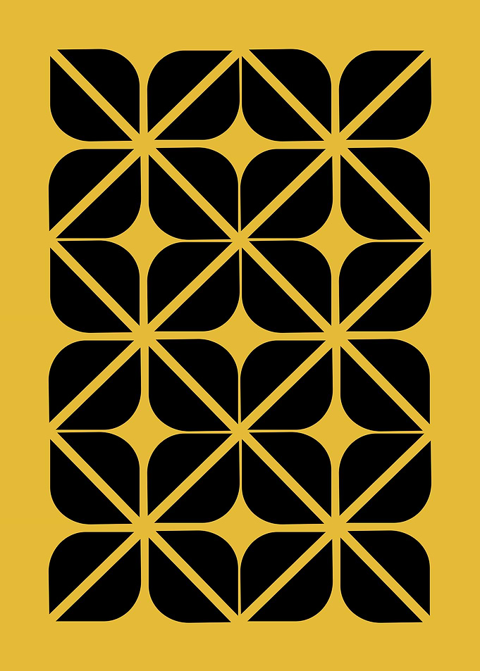 Black and Gold Geometric