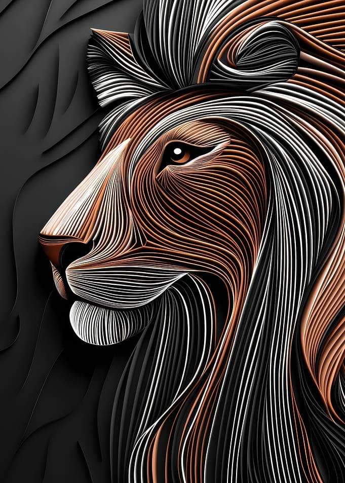 Lion Line Art