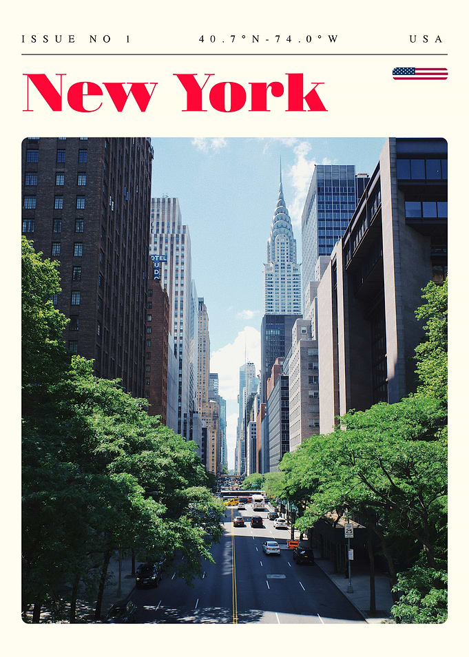New York City Travel Art Poster