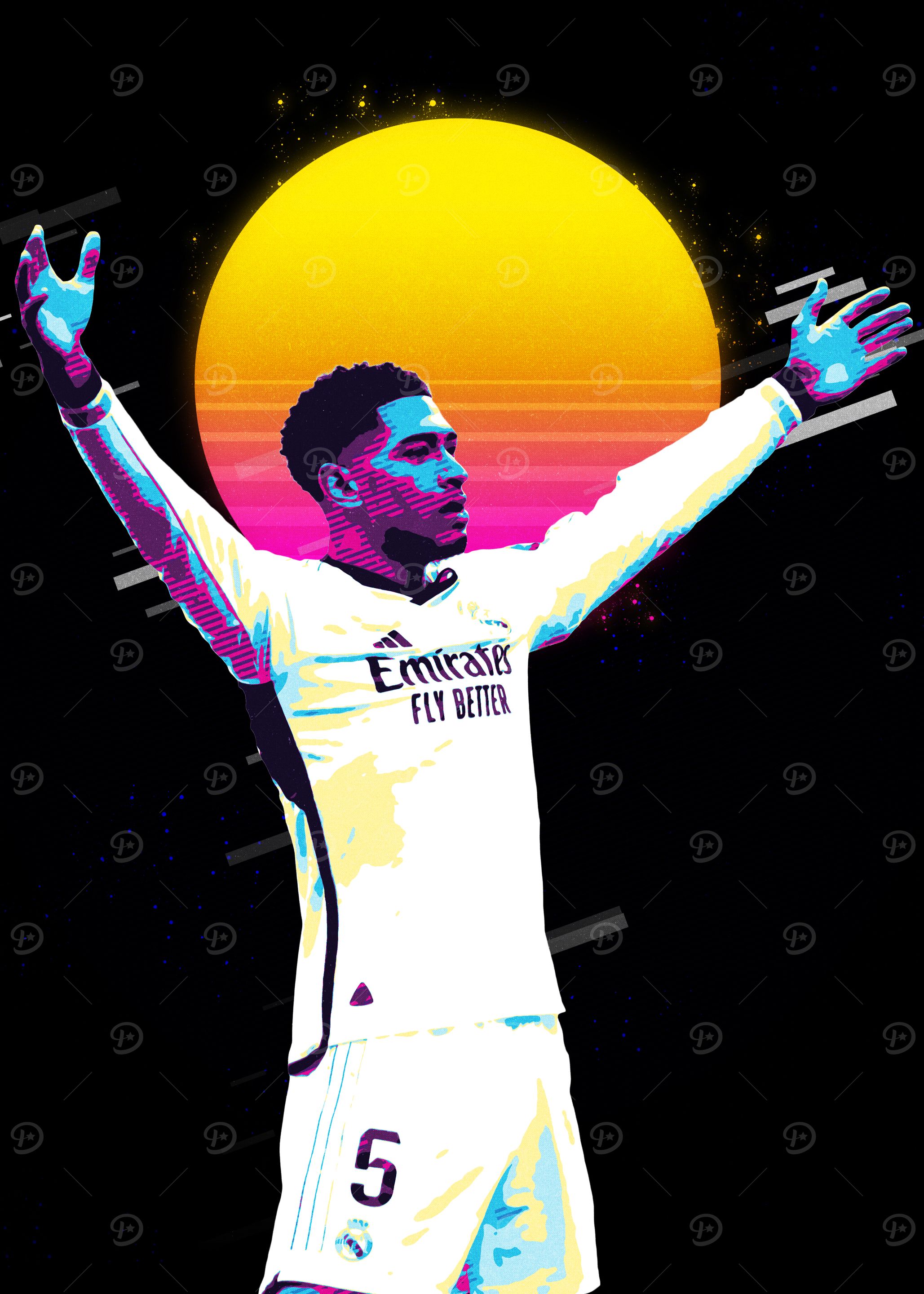 Soccer Player in Retro Style