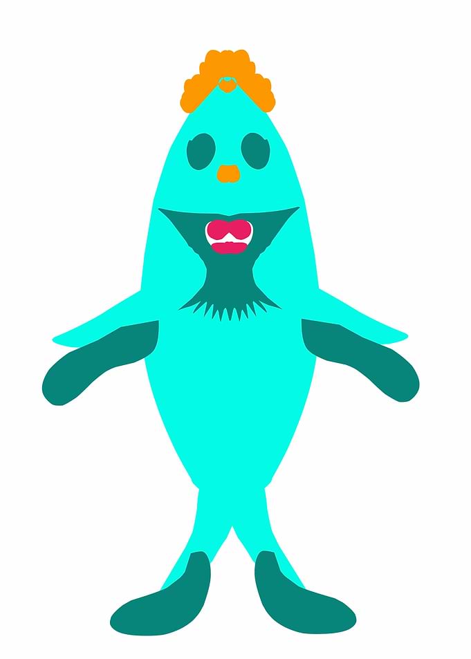 Cartoon Monster with Beard