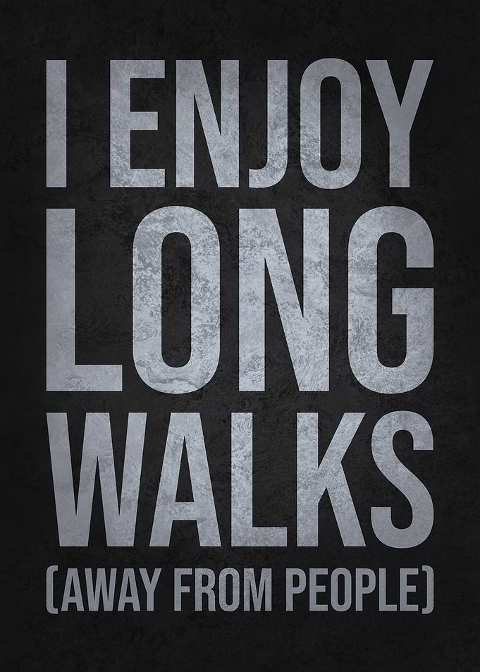 I Enjoy Long Walks (Away from People)