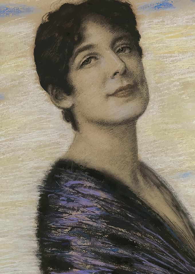 Woman in Purple Shawl Franz von Stuck