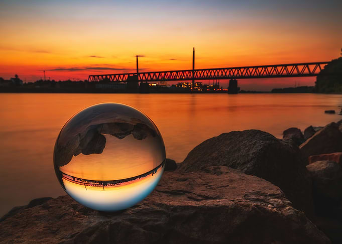 Sunset Bridge Reflection