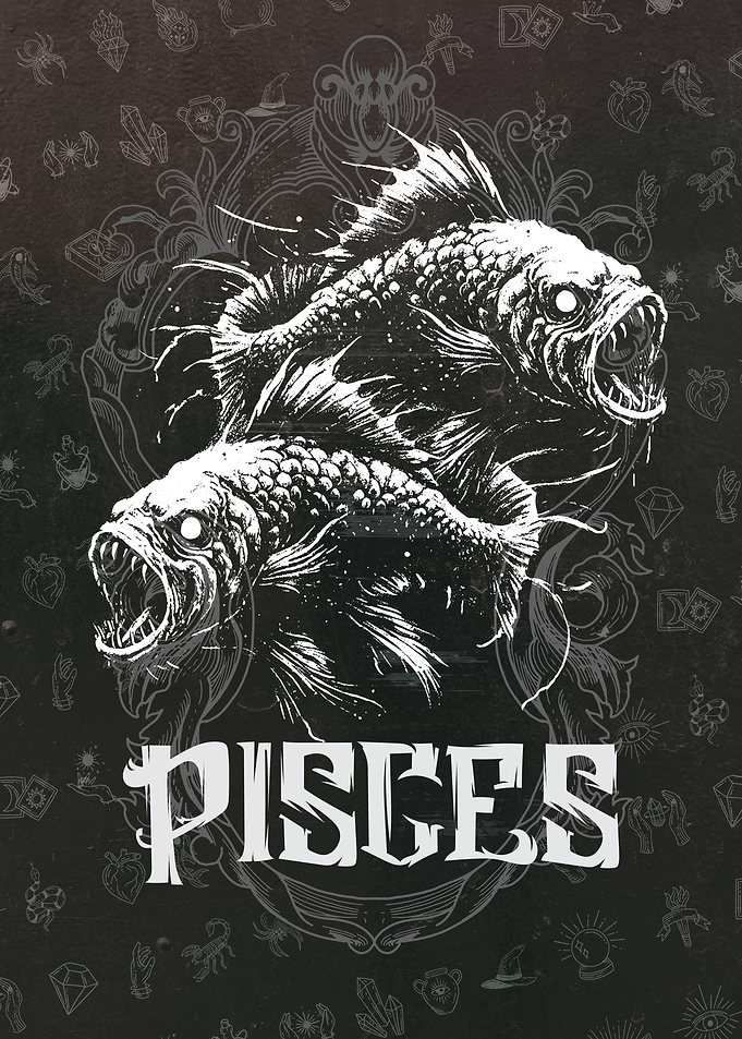 Pisces Zodiac Fish Illustration