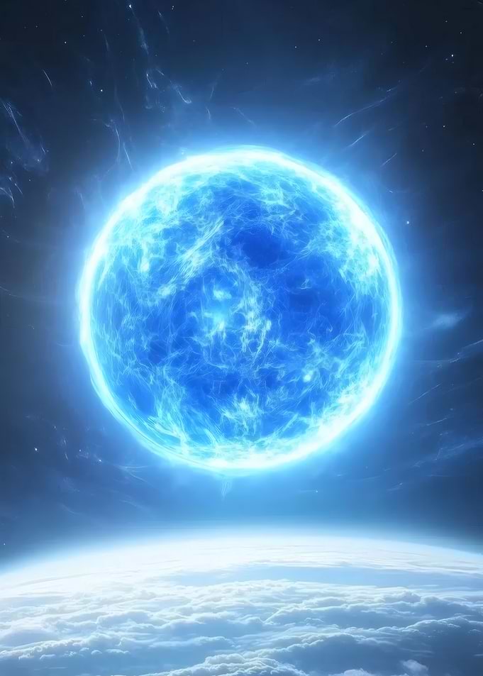 Blue Nebula Planet