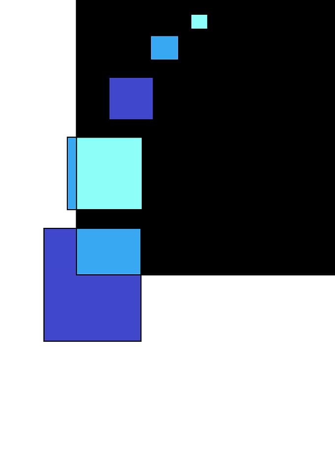 Abstract Blue and Cyan Squares