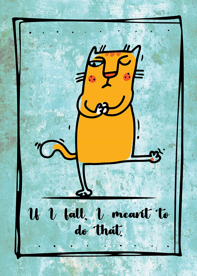 Cat Yoga Poster
