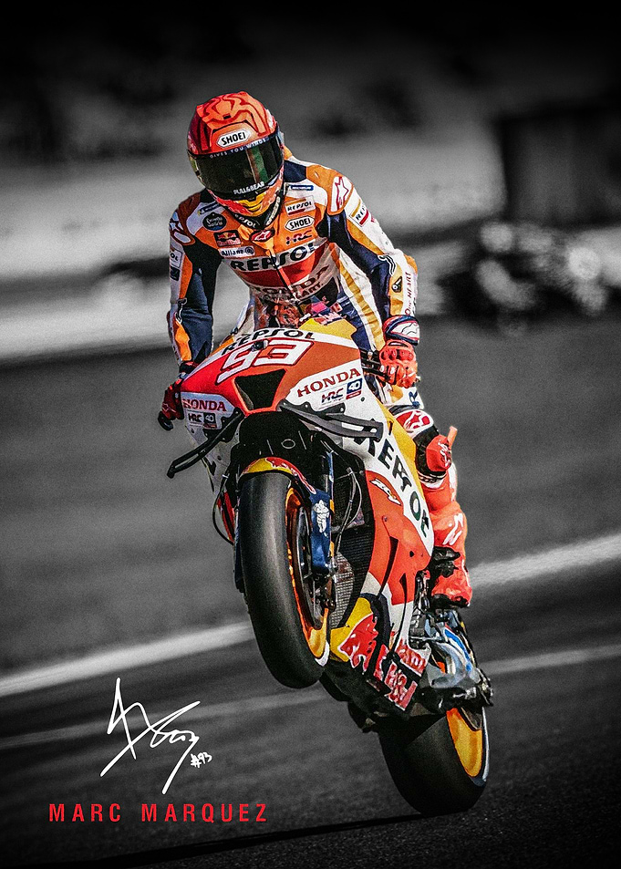 Marc Marquez Motorcycle Poster