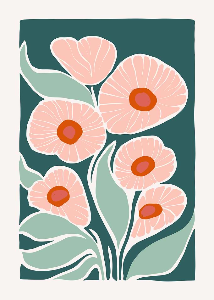Pink Floral Art Print
