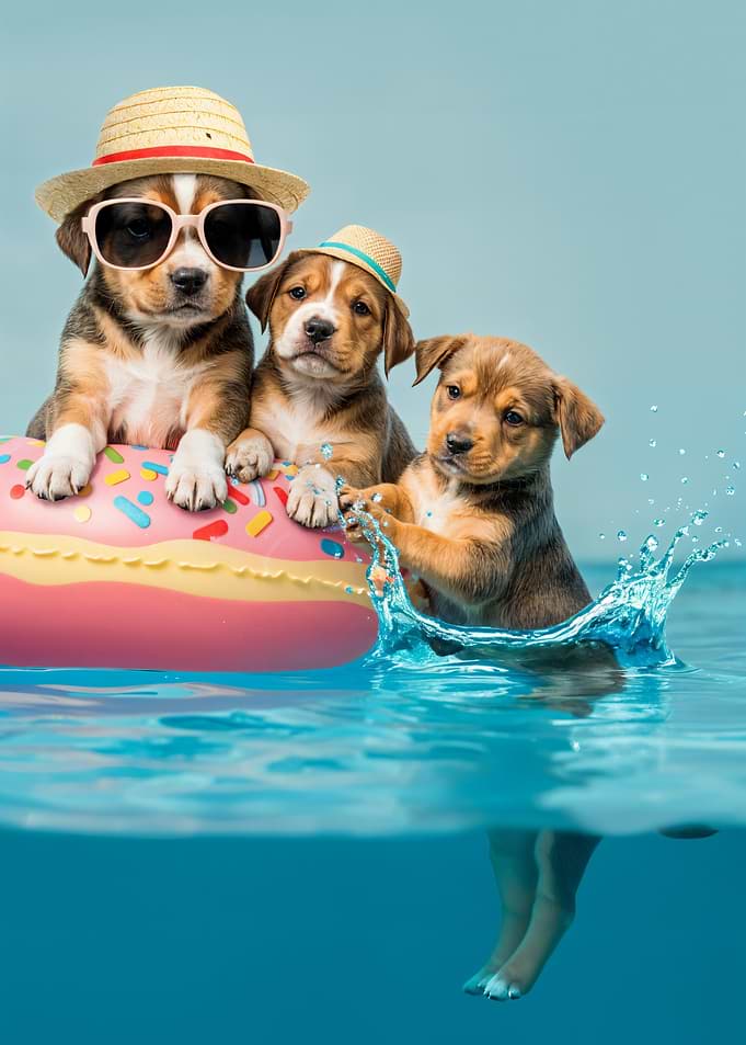 Puppies Summer Fun