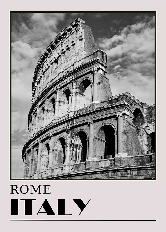 Colosseum Rome Italy Photo Travel Poster
