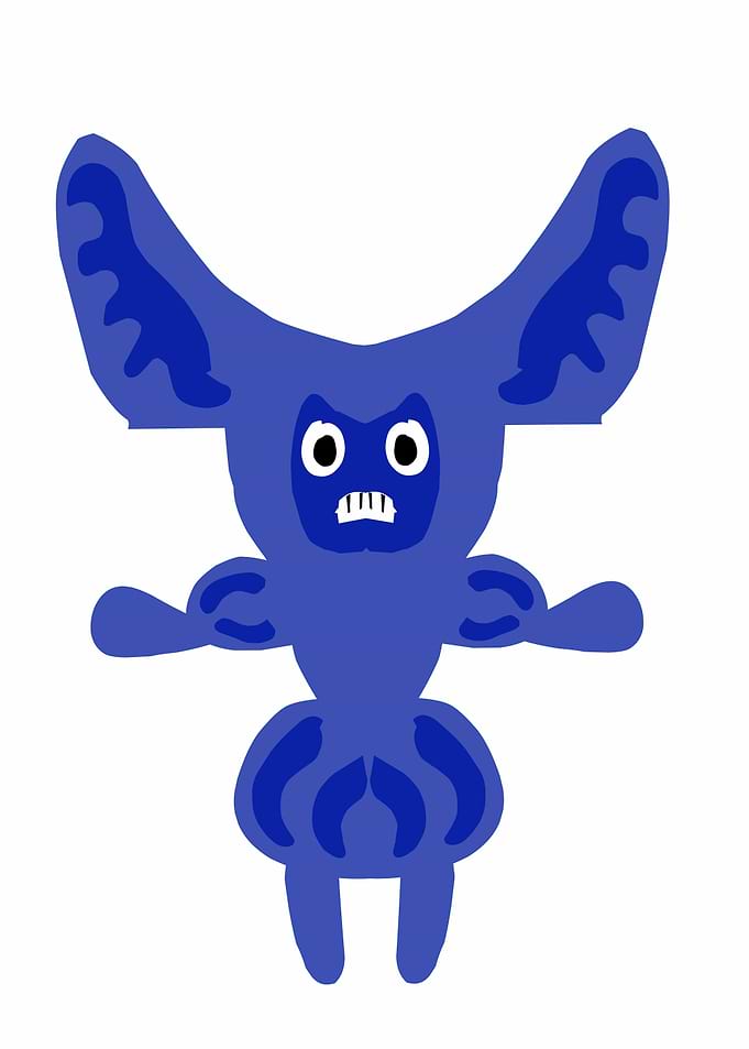 Blue Monster Cartoon