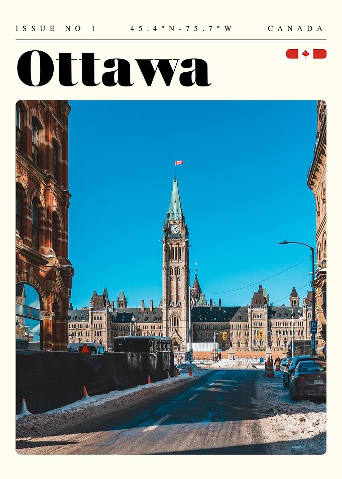 Ottawa Ontario Travel Art Poster