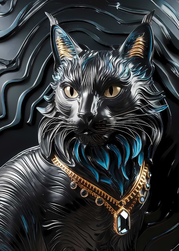Imperial Feline Illusion Portrait