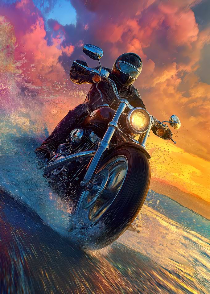 Motorcycle Sunset Ride