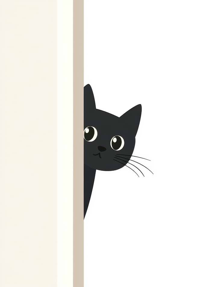 Curious Black Cat
