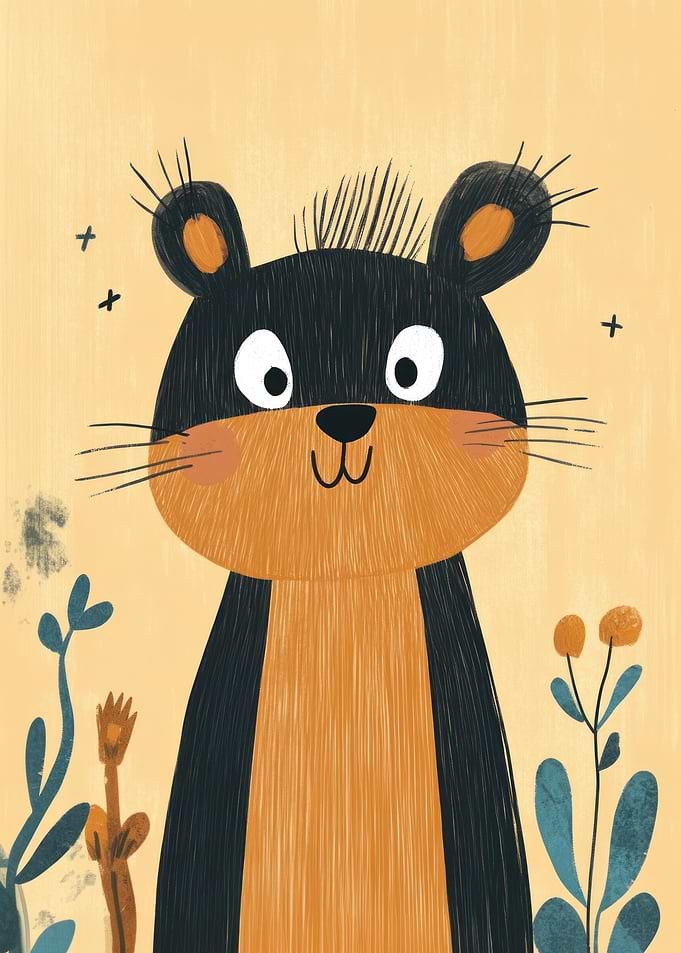 Cute Cartoon Squirrel