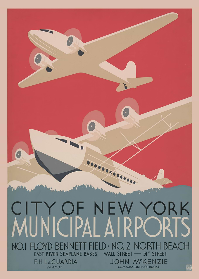 Vintage NYC New York Airports Travel