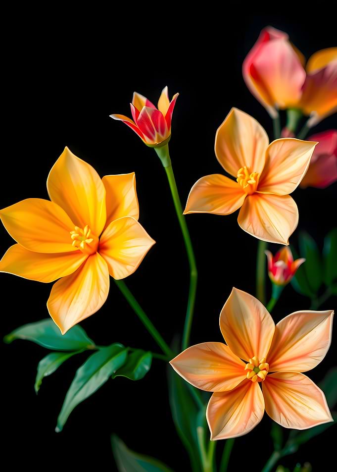 Orange and Red Flowers