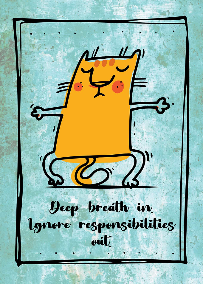 Cat Yoga Poster