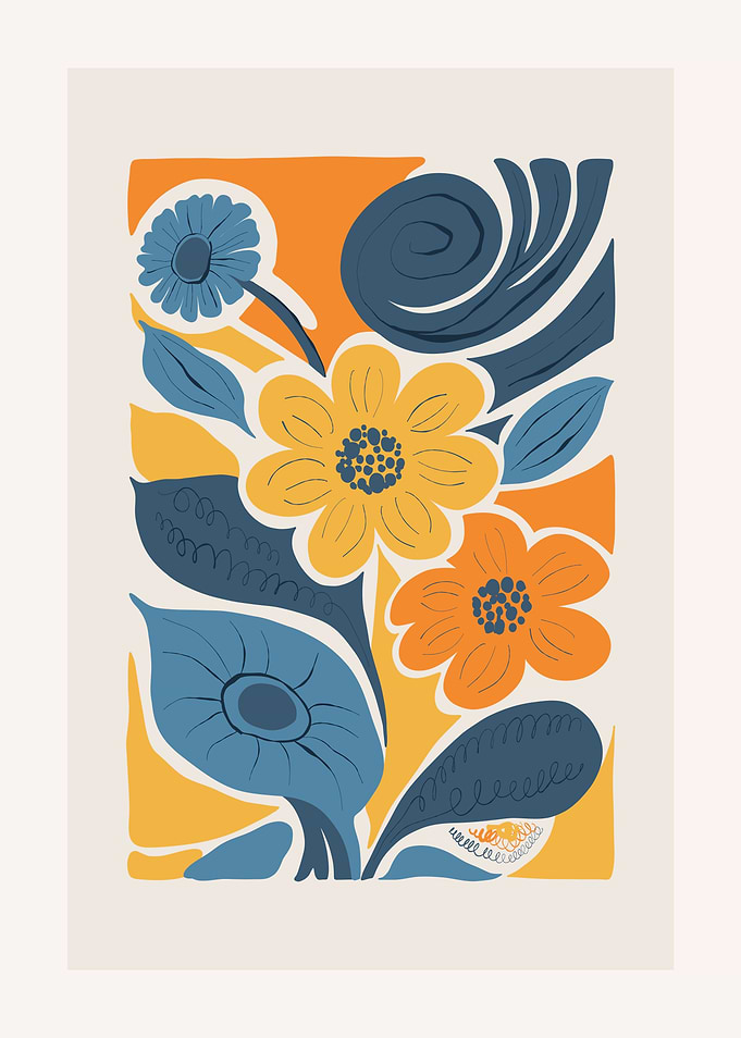 Retro Floral Print