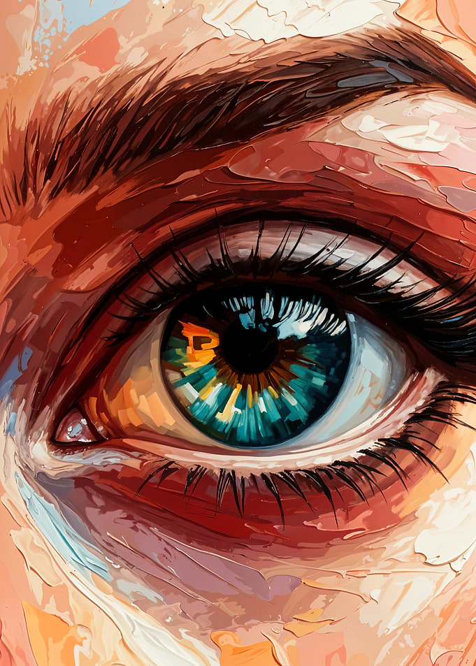Close-up Eye Painting