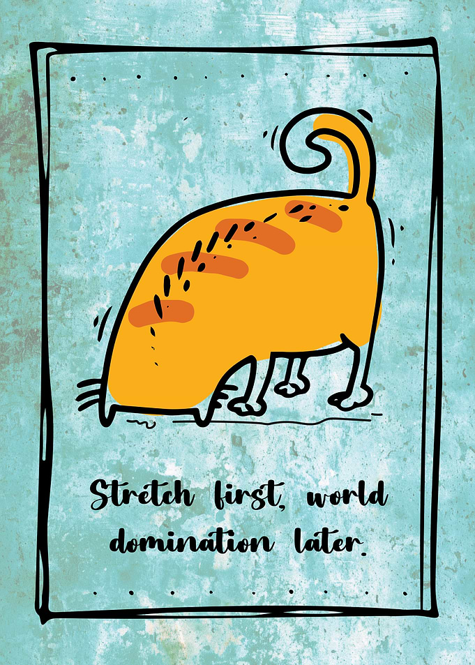 Yoga Cat Stretching World