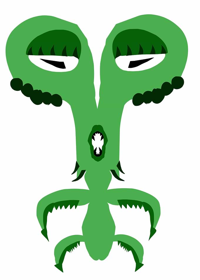 Green Monster with Claws