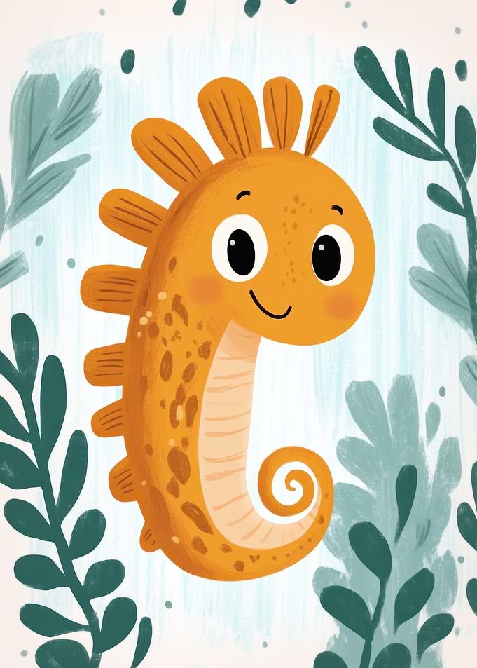 Cute Seahorse Illustration