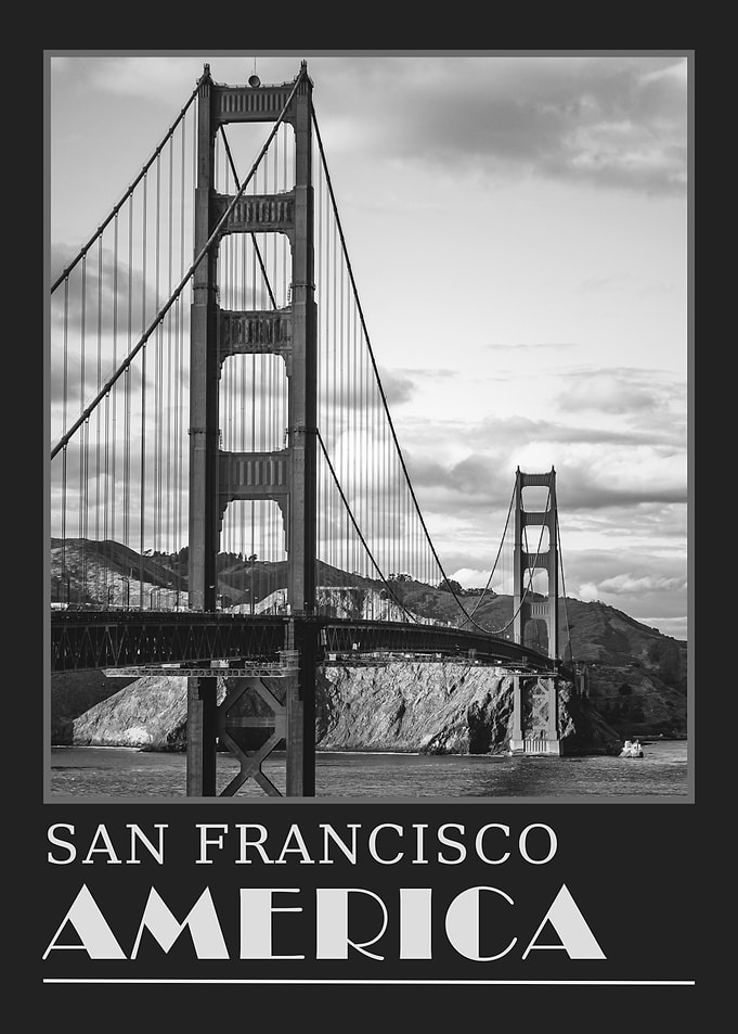 Golden Gate Bridge San Francisco Photo Travel Poster