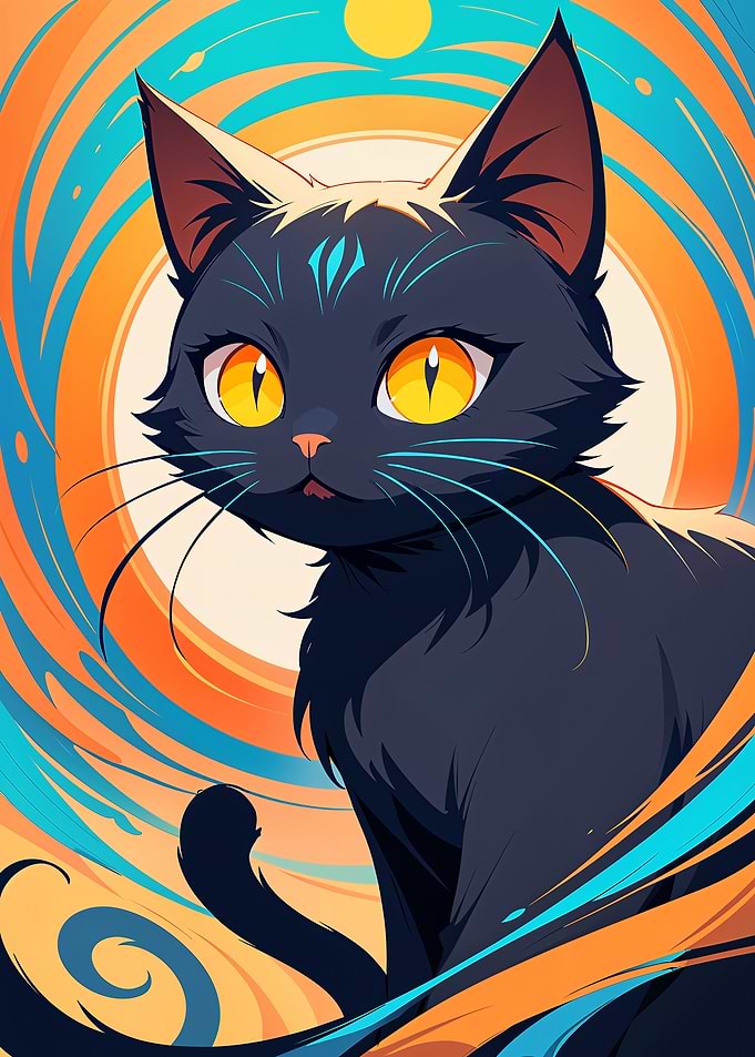 Mystical Black Cat