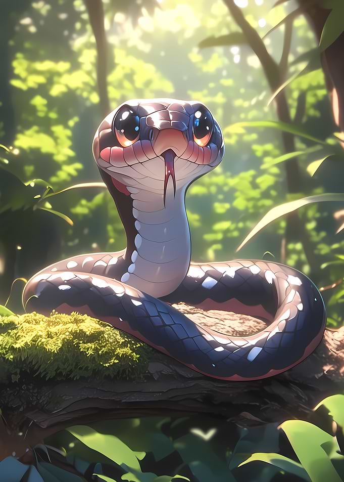 Cute Snake in Forest Animal