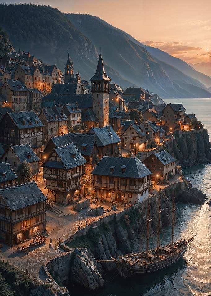 Medieval Coastal Village