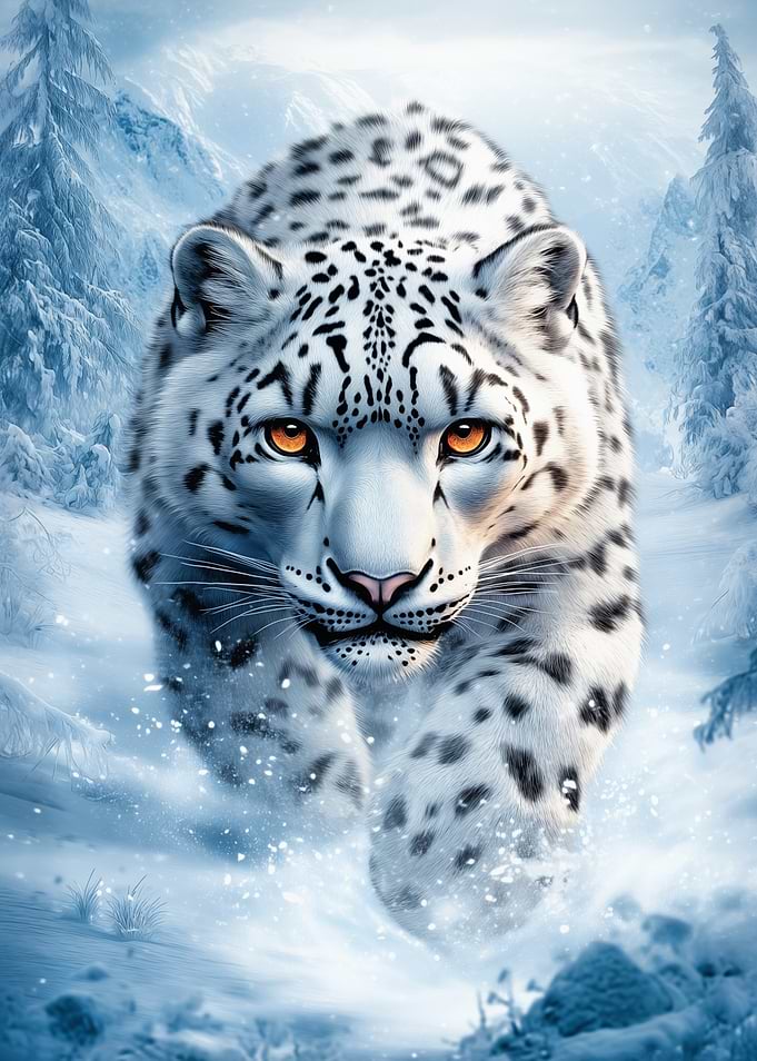 Snow Leopard in Winter