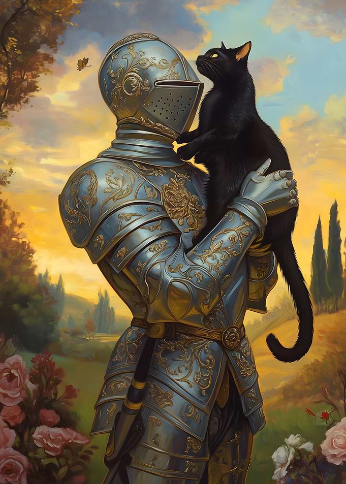 Knight and Black Cat