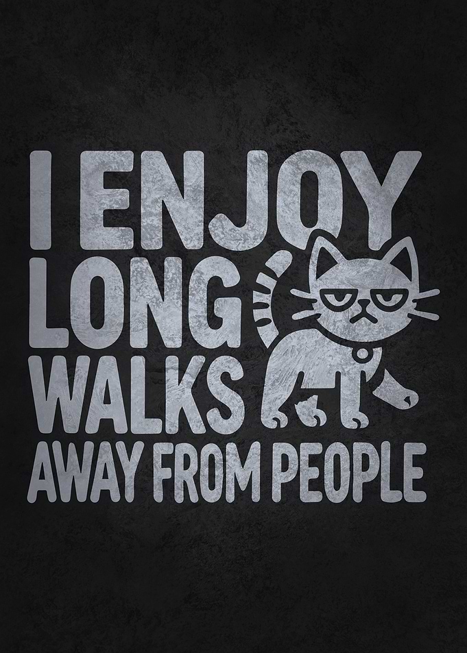 I Enjoy Long Walks… Away from People (Grumpy Cat)