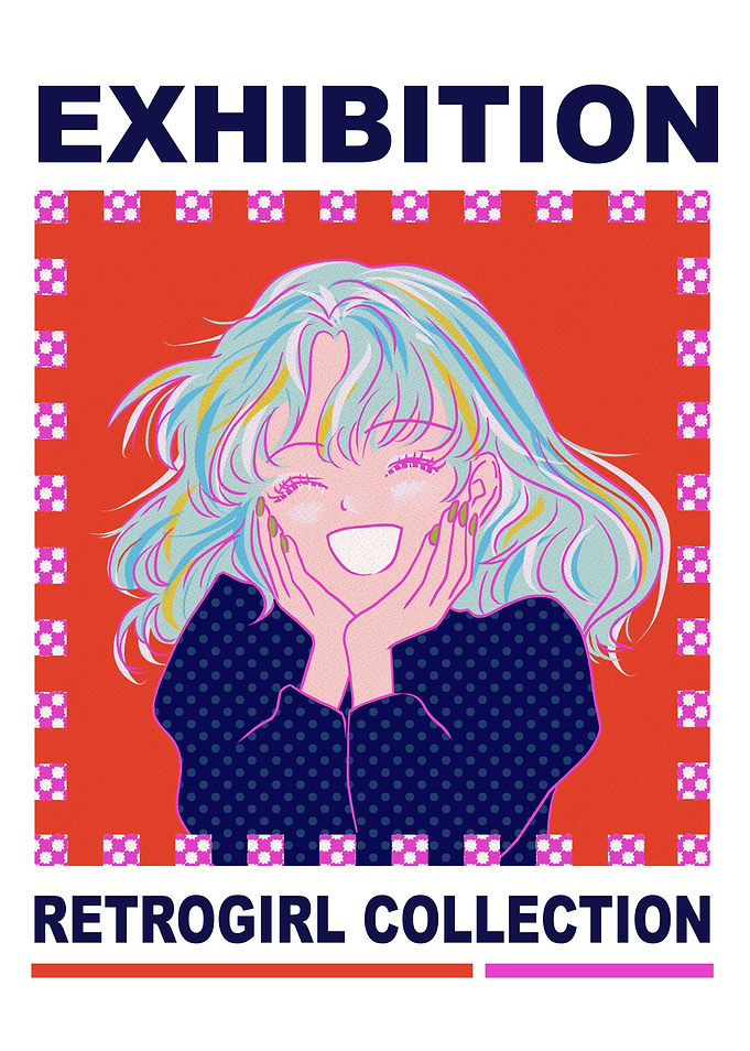 Retro Girl Exhibition Poster