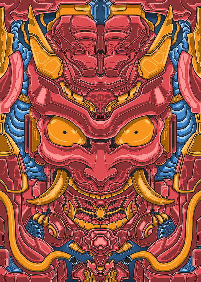 Cyber Oni Mask