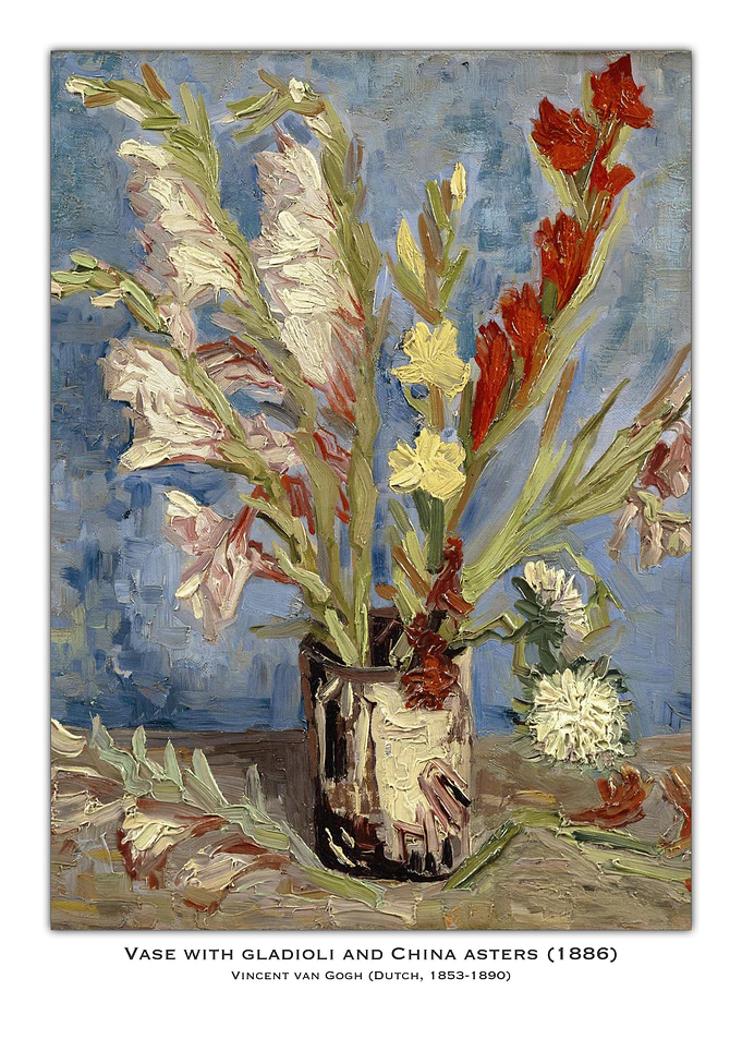 Gladioli and China Asters Vase