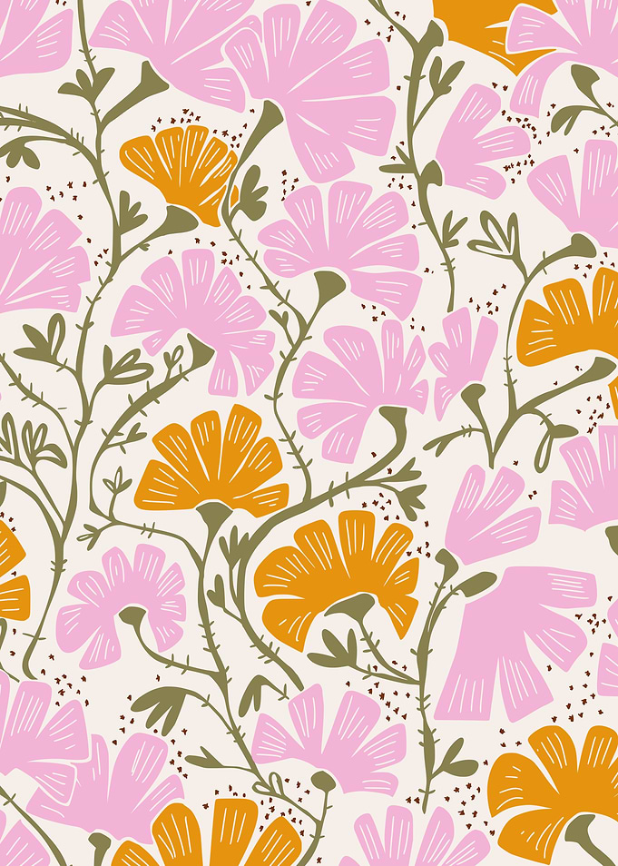 Floral statement climbing flowers